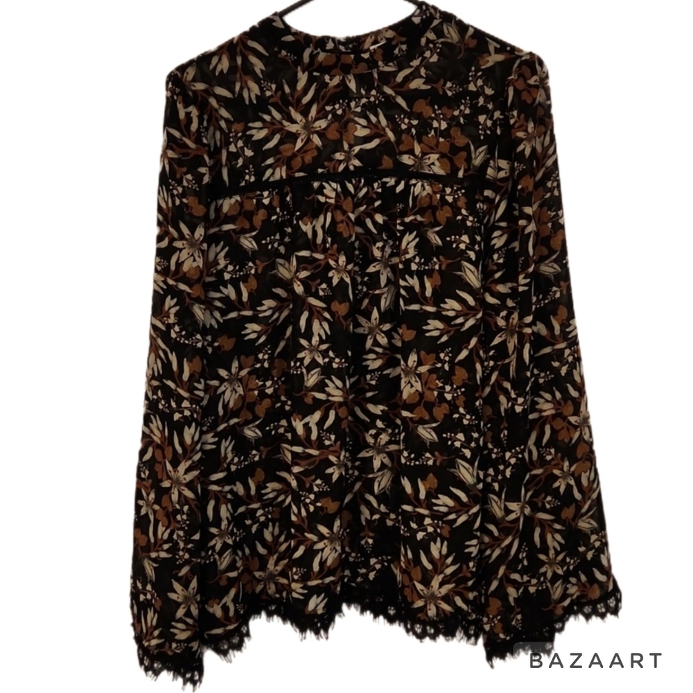 MAX STUDIO Semi-Sheer Blouse